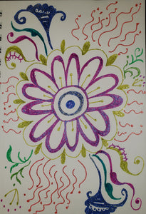Henna Glitter Floral Pattern Art