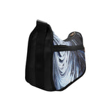 Metalic Blue Wave Shoulder Bag (Model 1616)