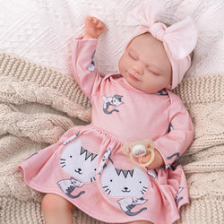 BABESIDE Lifelike Reborn Baby Dolls-Skylar, 17-Inch Sweet Smile Realistic-Newborn Baby Dolls Full Vinyl Body Real Life Baby Dolls Sleeping Baby Girl with Gift Box for Kids Age 3+ & Collection