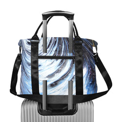 Metalic Blue Wave Large Capacity Duffle Bag(Model1715)