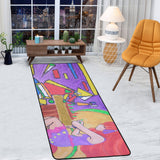 Duel Abstraction Vs Reality Area Rug with Black Binding  7'x3'3''