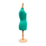 DE-LIANG Mini Female Dress Form Mannequin（Not Adult Full Size) Fully Pinnable Pattern Maker Dressmaker Dummy with Round Wooden Base Fitting Mannequin for Sewing