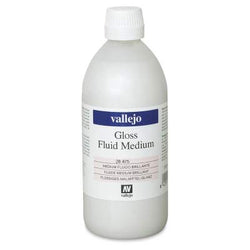 Vallejo : Acrylic Fluid Gloss Medium : 500ml