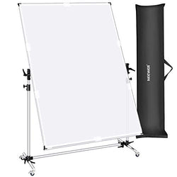 Neewer 79 x 55 inches Photography Light Diffuser with 270 Degree Rotatable Frame and 7-10 feet Height Adjustable Support Stand with Casters, Polyester White Diffusion Fabric for Studio Lights