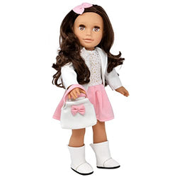 18 Inch Girl Doll, Fashion Doll with Fine Brown Hair for Styling Clothes Shoes and Accessories Princess Doll for Girls and Kids