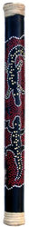 Bamboo Rainstick with Painted Aboriginal Design, 24 inches long