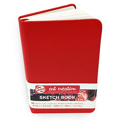 Royal Talens – Art Creation Hardback Sketchbook – 80 Sheets – 140gsm – 9 x 14cm – Red Cover