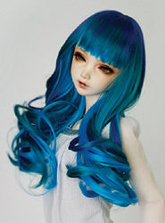 (22-24CM) BJD Doll Hair Wig 8-9" 1/3 SD DZ DOD LUTS Long Wavy Hair / 3 Colors Mixed / FBE042