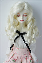 JD259 7-8inch 18-20CM Ivory white Lady Roll BJD doll wigs 1/4 MSD synthetic mohair doll accessories