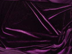 Stretch Velvet Dark Purple 60 Inch Sold By The Yard