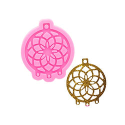 Super Glossy Resin Dream Catcher Mold Silicone Mould for DIY Craft Keychain Pendants Epoxy Resin Casting Mold Jewellery Making Silicone Molds