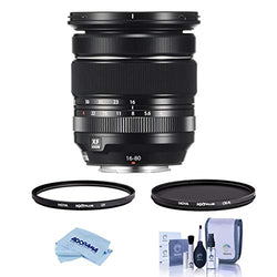 Fujifilm XF 16-80mm F4.0 R OIS WR (Weather Resistant) Lens USA Warranty - Bundle with Hoya NXT Plus 72mm 10-Layer HMC UV Filter, Hoya 72mm NXT CPL Filter, Cleaning Kit, Microfiber Cloth