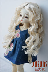 JD285 Long Blond Princess Wave Synthetic Mohair Doll Wigs YOSD MSD SD BJD Doll Accessories (6-7inch)