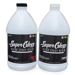 The Epoxy Resin Store SG-1 Super Gloss UV and Moisture Resisting Glass Like Non Toxic Epoxy Resin for Bar Counters and Wood Tabletops, 1 Gallon Kit