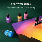 Airbrush Paint Set, 24 Colors Airbrush Paint with 2 Airbrush Cleaner, Ready to Spray, Water Based Acrylic Airbrush Paint Kit for Metal, Plastic Models, Leather, 20ml/Bottle, Opaque, Neon, Pearl Colors