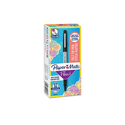 Paper Mate Flair Pen, 0.33mm Ultra Fine Tip, Black, Box of 12