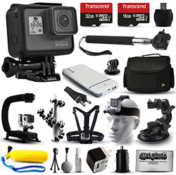 GoPro HERO6 Session HD Action Camera (CHDHS-601) with 32GB Card + Case + Floating Handle + Flexible