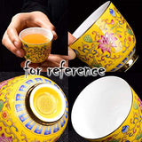 Pigeon Fleet 2.5 oz Red Handmade Enamel Painted Porcelain Kungfu Teacup Chinese Tea Cup Wine Cup