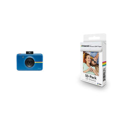 Polaroid Snap Instant Digital Camera (Navy Blue) with Polaroid 2x3ʺ Premium Zink Zero Photo Paper 50-Pack