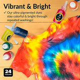 Premium Tie Die Kit Fabric Decorating Tye Dye DIY Kits for Adults 24 Color Set and Supplies