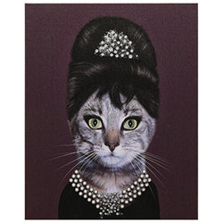 Empire Art Direct Pets Rock Breakfast Graphic Wrapped Cat Canvas Wall Art, 20" x 16" x 2", Ready to Hang