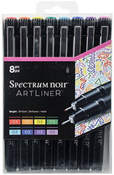 Spectrum Noir SPECNAL8-BRI Specn-AL8-Bri Artliner 8/Pkg-Brights, Fine Point