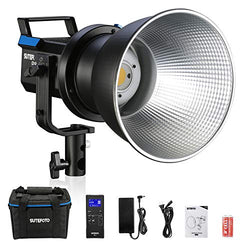 Sutefoto P80 Studio Led Video Light Continuous Fresnel Light,YouTube Photography Lighting Bowens Mount with 5 Pre-Programmed Light Effects,80W 5600K Daylight,Reflector,Remote Control,Portable Bag