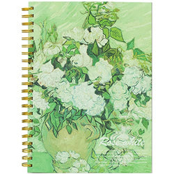 ABCart A4 Premium Spiral Bound Hardcover Sketchbook,Drawing Books(98lb/160gsm Heavyweight Paper) 60 Sheets Durable Drawing Paper for Painting Kids Adults Beginners Artists(Van Gogh) Roses 0003