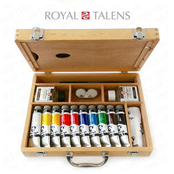 Royal Talens - Van Gogh Oil Colour Art Set in Premium Wooden Case - With Paints, Palette, and