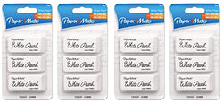 Paper Mate White Pearl Erasers, 3 Count (Pack of 4)