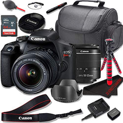 Canon EOS Rebel T7 DSLR Camera Bundle with Canon EF-S 18-55mm f/3.5-5.6 Zoom Lens + SanDisk 64GB Memory Cards + Accessory Kit