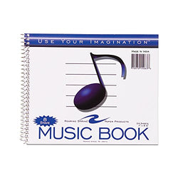 Roaring Spring Blank Sheet Music 8 Stave Staff Paper Spiral Notebook , 7" x 8.5" 24 Sheets
