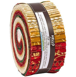 Winter's Grandeur~Holiday-40, 2.5" x 44" Cotton Strips Jelly Roll by Robert Kaufman