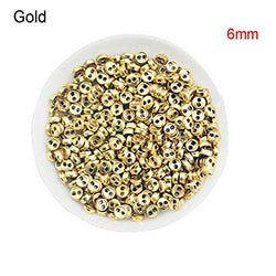 50pcs/lot Mini Micro DIY Doll Buttons for BJD Blyth Doll Clothes Accessories- (Size - Gold 6mm)