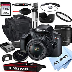 Canon EOS Rebel T100 DSLR Camera with 18-55mm f/3.5-5.6 Zoom Lens + 32GB Card, Tripod, Case, and More (18pc Bundle)