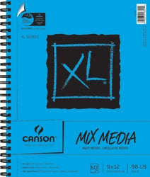 CANSON XL Mix Media Pad, 60 Sheets, 9 by 12-Inch by Canson