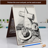 Mixed Media Sketch Pad, 9 x 12 inches, 60 Sheets Each (98lb/160gsm), 2 Pack, Heavyweight Drawing Papers, Top Spiral Bound Hardcover Sketchbook, for Wet and Dry Media, Drawing, Painting