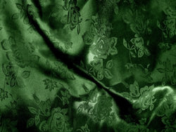 1 X Brocade Jacquard Satin Dark Hunter 60 Inch Fabric By the Yard from The Fabric Exchange ®