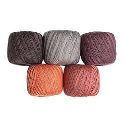 Knit Picks Curio #10 Lace Weight 100% Mercerized Cotton Crochet Thread Yarn 5-Pack (Romance)