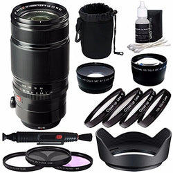 Fujifilm XF 50-140mm f/2.8 R LM OIS WR Lens + 72mm 3 Piece Filter Set (UV, CPL, FL) + 72mm +1 +2 +4 +10 Close-Up Macro Filter Set + 72mm Wide Angle Lens + 72mm 2X Telephoto Lens with Pouch Bundle 3