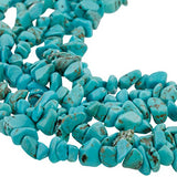 SUNYIK Howlite Turquoise Tumbled Chip Stone Irregular Shaped Drilled Loose Beads Strand for Jewelry