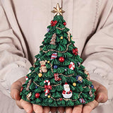 Dreamwizor Tabletop Christmas Tree with Music Box Resin Desktop Rotating Christmas Tree Figurine Plays Tune O Christmas Tree
