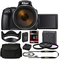 Nikon COOLPIX P1000 Digital Camera 26522 + 128GB 4K AOM Pro Kit: International Version