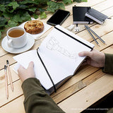 Pentalic 4" x 6" Pocket Sketchbook Traveler Journal, 160 Pages, Black