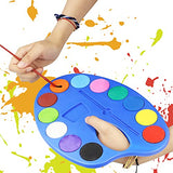 WTSHOP 5 Pack Watercolor Paint Set Palettes, 12 Colors Washable Water Colors Paint, 12Watercolor Paint Palette Including Paintbrush(Blue)