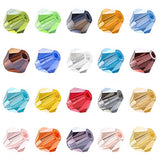 Bicone Crystal Beads 4MM 2000 PCS, Faceted Glass Acrylic Beads for Jewelry Making 20 Colors