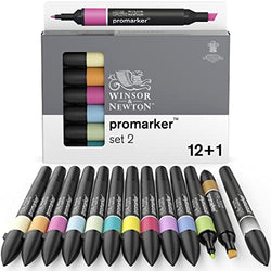 Winsor & Newton ProMarker Set, 12 Count, Essential Colors #2
