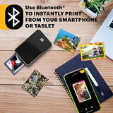 Zink Kodak Step Wireless Mobile Photo Mini Printer (Black) Compatible w/iOS & Android, NFC & Bluetooth Devices & 2"x3" Premium Photo Paper (100 Sheets)