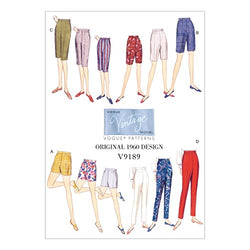 Vogue Patterns Misses' Shorts and Tapered Pants, 14-16-18-20-22", Orange