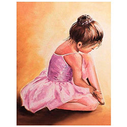 Palodio 5D Diamond Painting Kits Girl, Paint with Diamonds Art Ballet Paint by Numbers Full Round Drill Cross Stitch Crystal Rhinestone Home Wall Decoration 12x16 inch